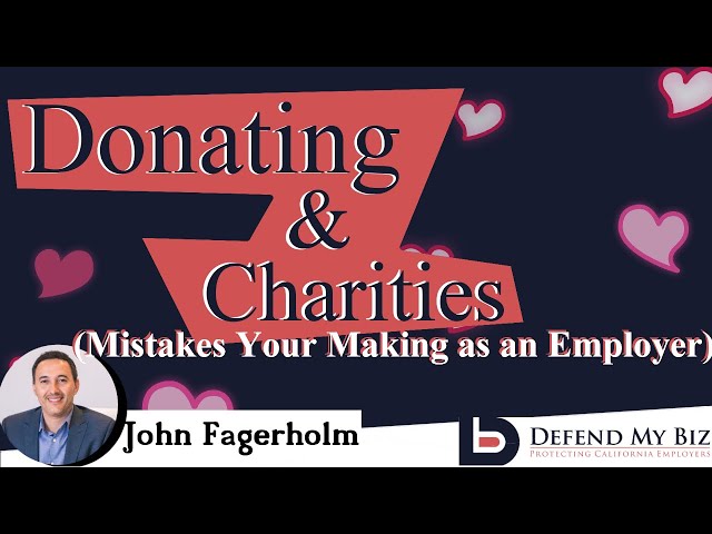 mistakes with charity