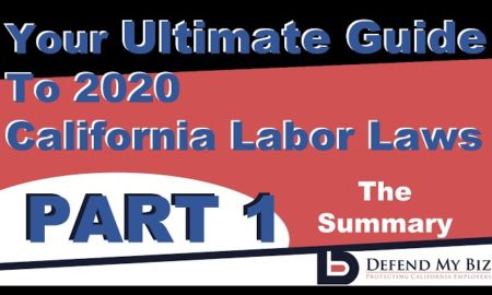 2020 California Labor Laws Summary